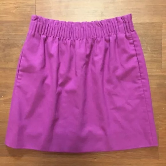 J Crew Magenta Mini Skirt 4 S Purple Wool Blend - Picture 2 of 4